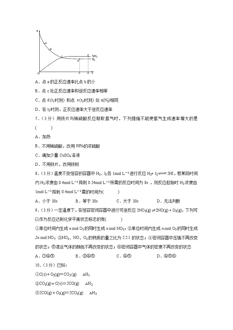【化学】甘肃省镇原县镇原中学2019-2020学年高一上学期期中考试（理）试卷03