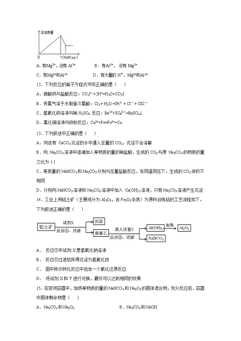 【化学】江西省南昌市八一中学、洪都中学2018-2019学年高一上学期期末考试试题03
