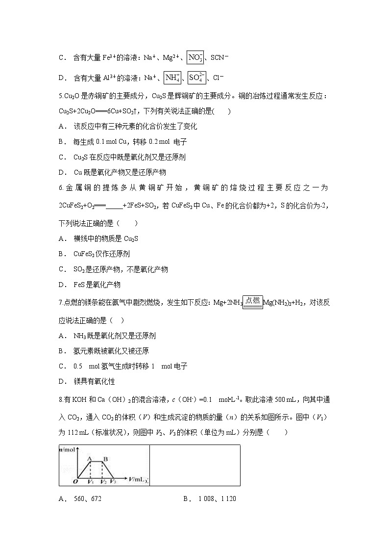 【化学】安徽省滁州市民办高中2018-2019学年高一上学期期末考试试题02