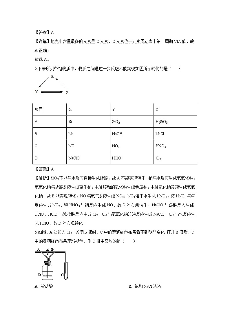 【化学】江西省南昌市八一中学、洪都中学、十七中、实验中学四校2018-2019学年高一下学期3月联考试题（解析版）03