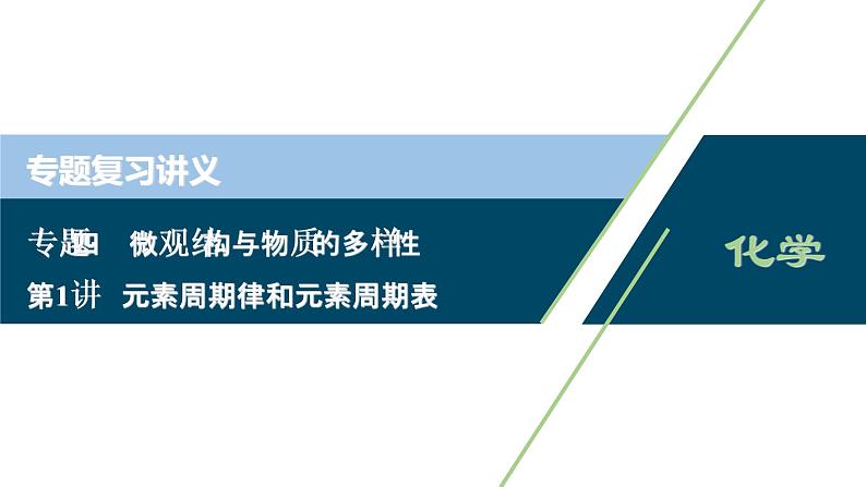 2020届化学高考二轮复习（浙江）元素周期律和元素周期表课件（32张）01