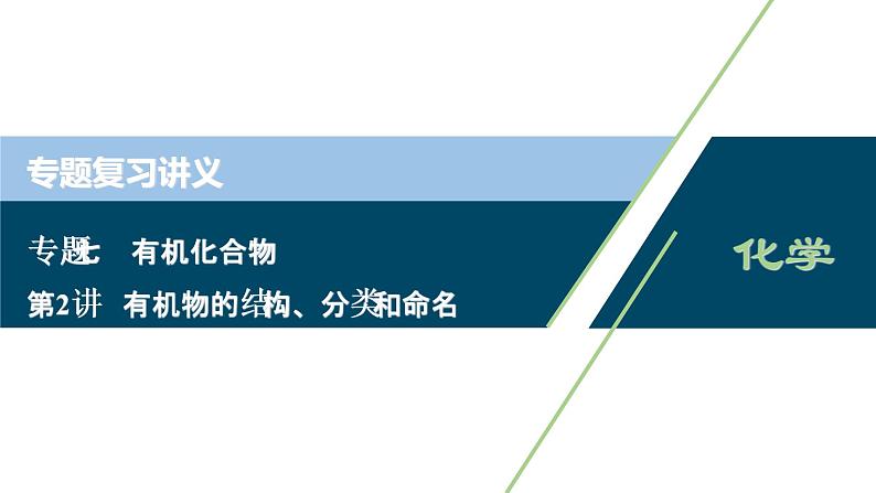 2020届化学高考二轮复习（浙江）有机物的结构、分类和命名课件（52张）01