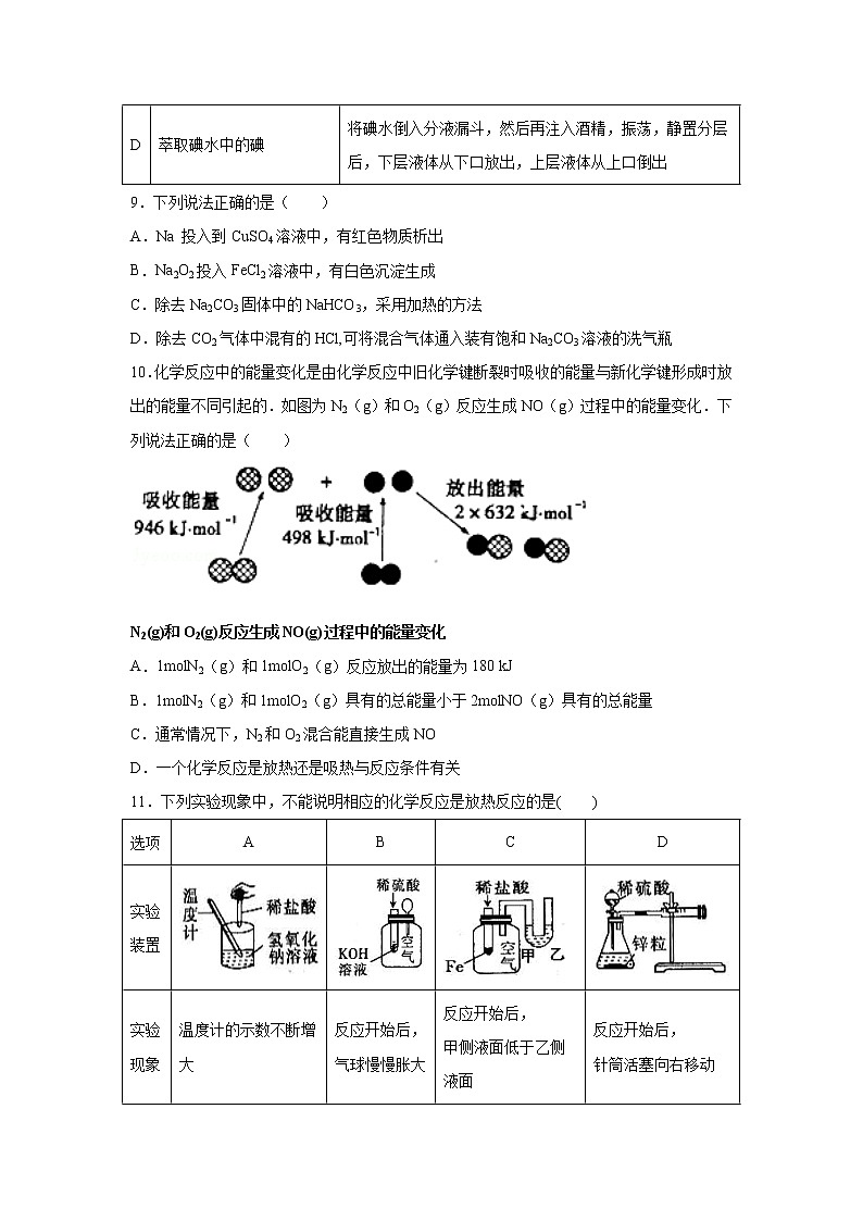 【化学】湖南省湘东六校2018-2019学年高一4月联考试题03