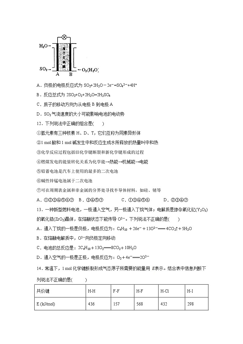 【化学】辽宁省实验中学东戴河分校2018-2019学年高一4月第六周周测试卷（解析版）03