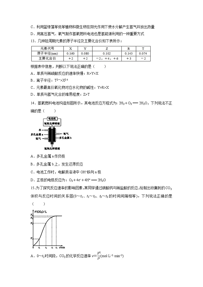 【化学】浙江省杭州市西湖高级中学2018-2019学年高一5月月考试题第3页