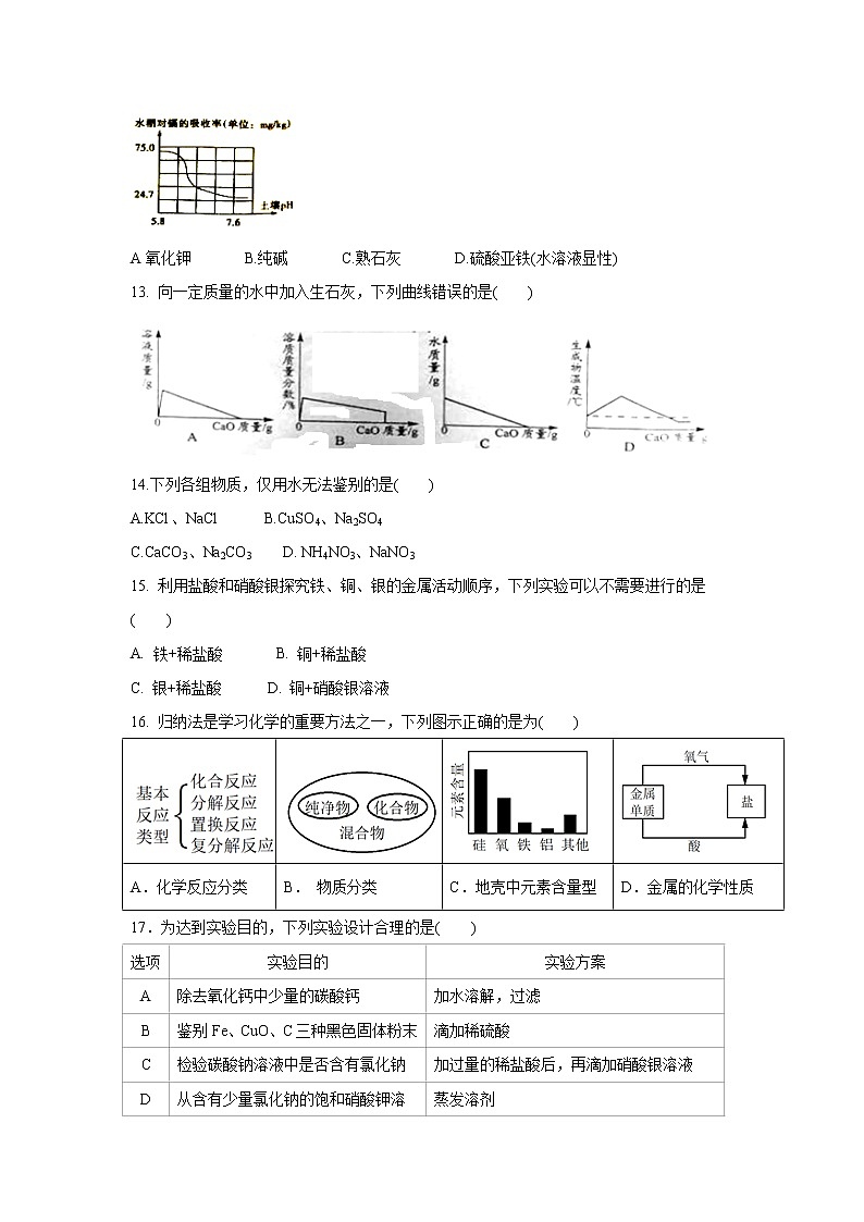 【化学】福建省三明市第一中学2018-2019学年高一特保班考试试题03