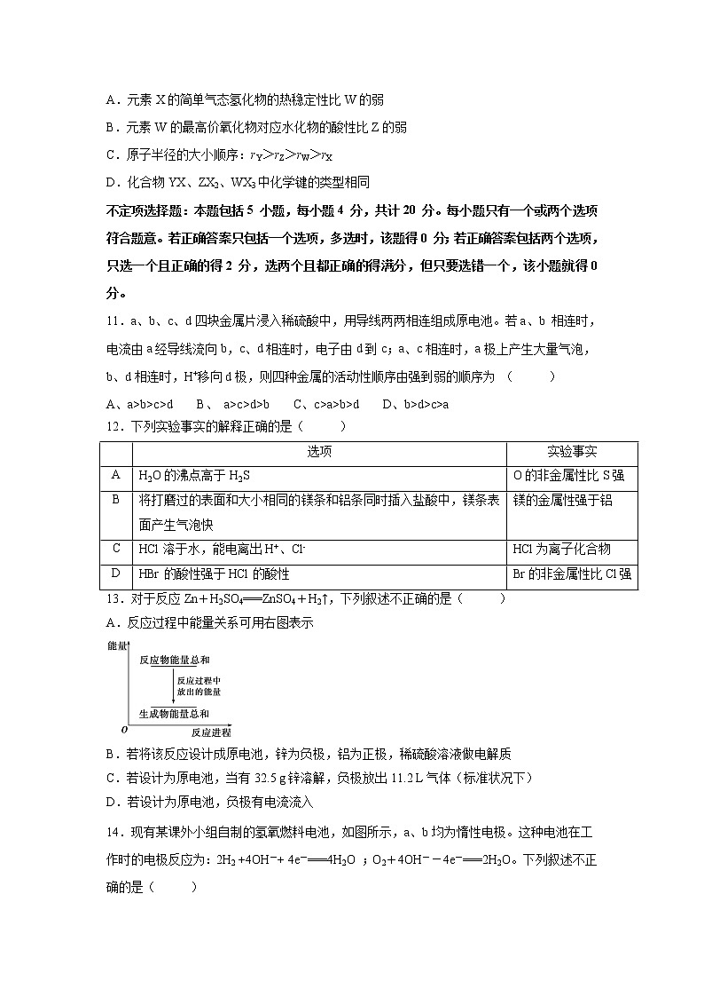 【化学】江苏省海安高级中学2018-2019学年高一3月月考试卷03