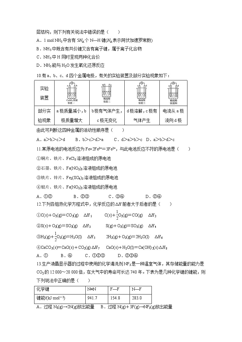 【化学】内蒙古赤峰二中2018-2019学年高一下学期第一次月考试题03