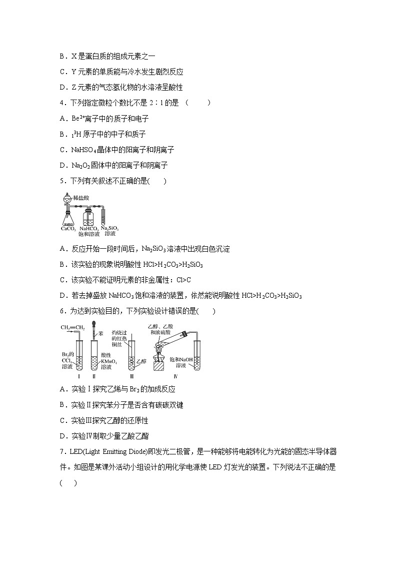 【化学】湖南省双峰县第一中学2018-2019学年高一6月月考试题02
