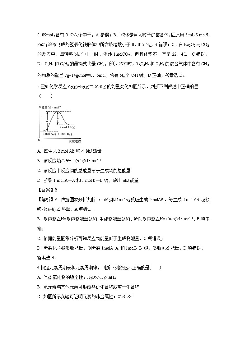 【化学】湖南省邵阳市邵东县第一中学2018-2019学年高一下学期第三次月考试题（解析版）02