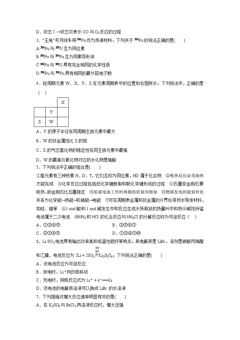 【化学】甘肃省民乐县一中2018-2019学年高一4月月考试卷02