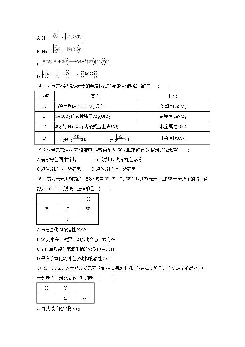 【化学】安徽省白泽湖中学2018-2019学年高一下学期第一次月考试卷03