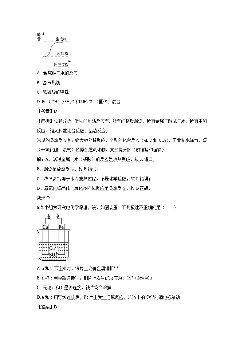 【化学】湖北省公安县车胤中学2018-2019学年高一（选考班）下学期期中考试试题（解析版）03