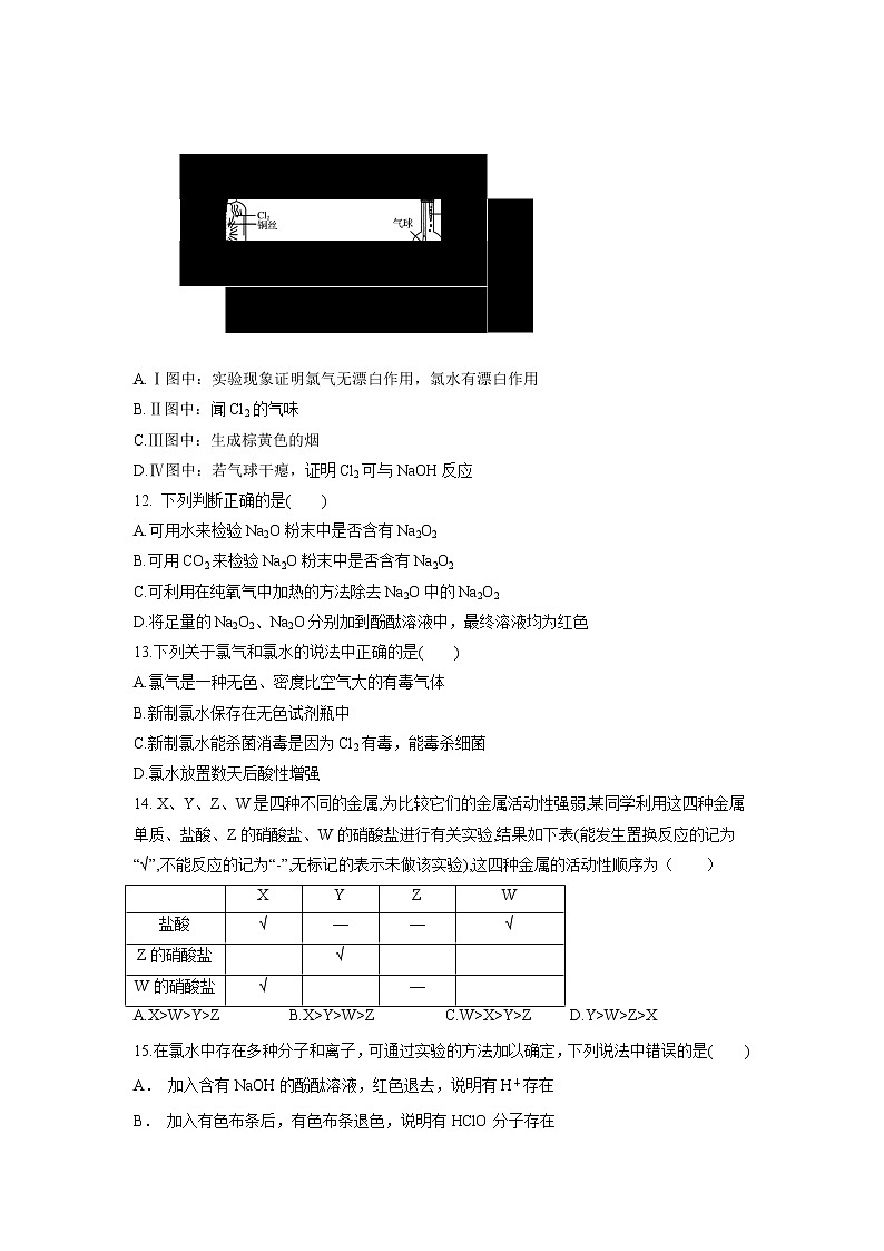 【化学】山东省济南第一中学2019-2020学年高一10月阶段性检测试题03