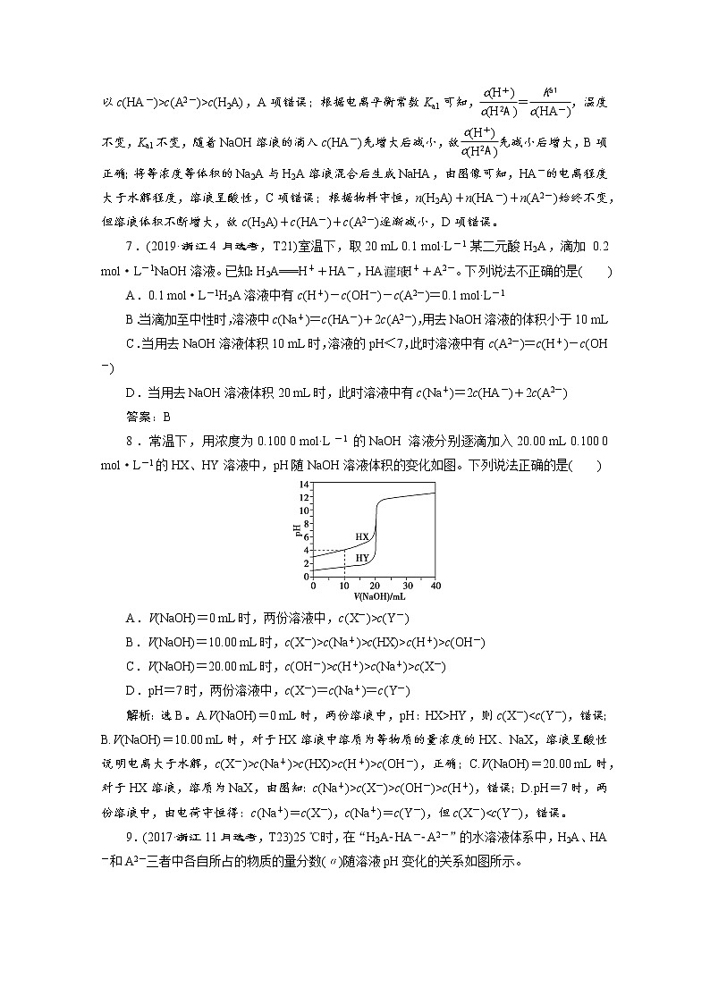 2020届化学高考二轮复习（浙江）溶液中的离子反应作业 练习03
