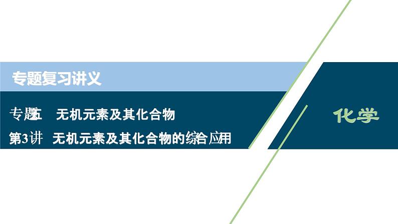 2020届化学高考二轮复习（浙江）无机元素及其化合物的综合应用课件（31张）01