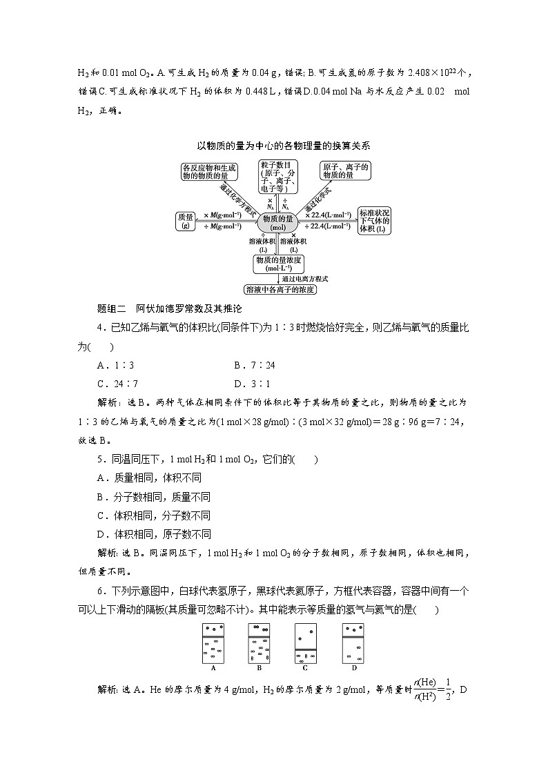 2020届化学高考二轮复习（浙江）化学常用计量学案03