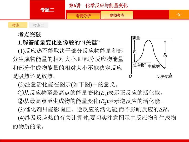 2020届高考化学二轮复习化学反应与能量变化课件（34张）05