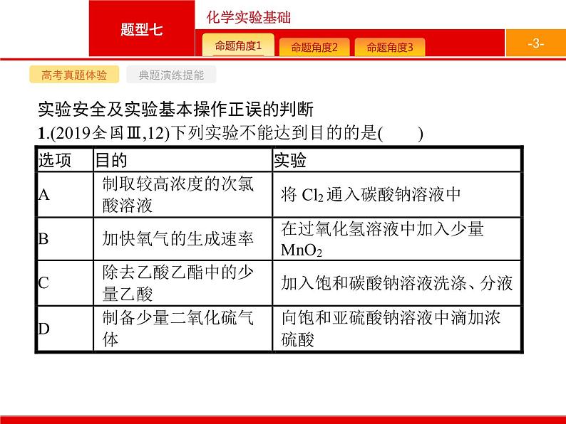 2020届高考化学二轮复习化学实验基础课件（81张）03