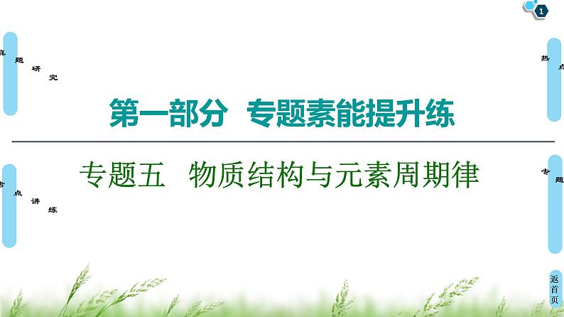 2020届高考化学二轮复习物质结构与元素周期律课件（99张）01