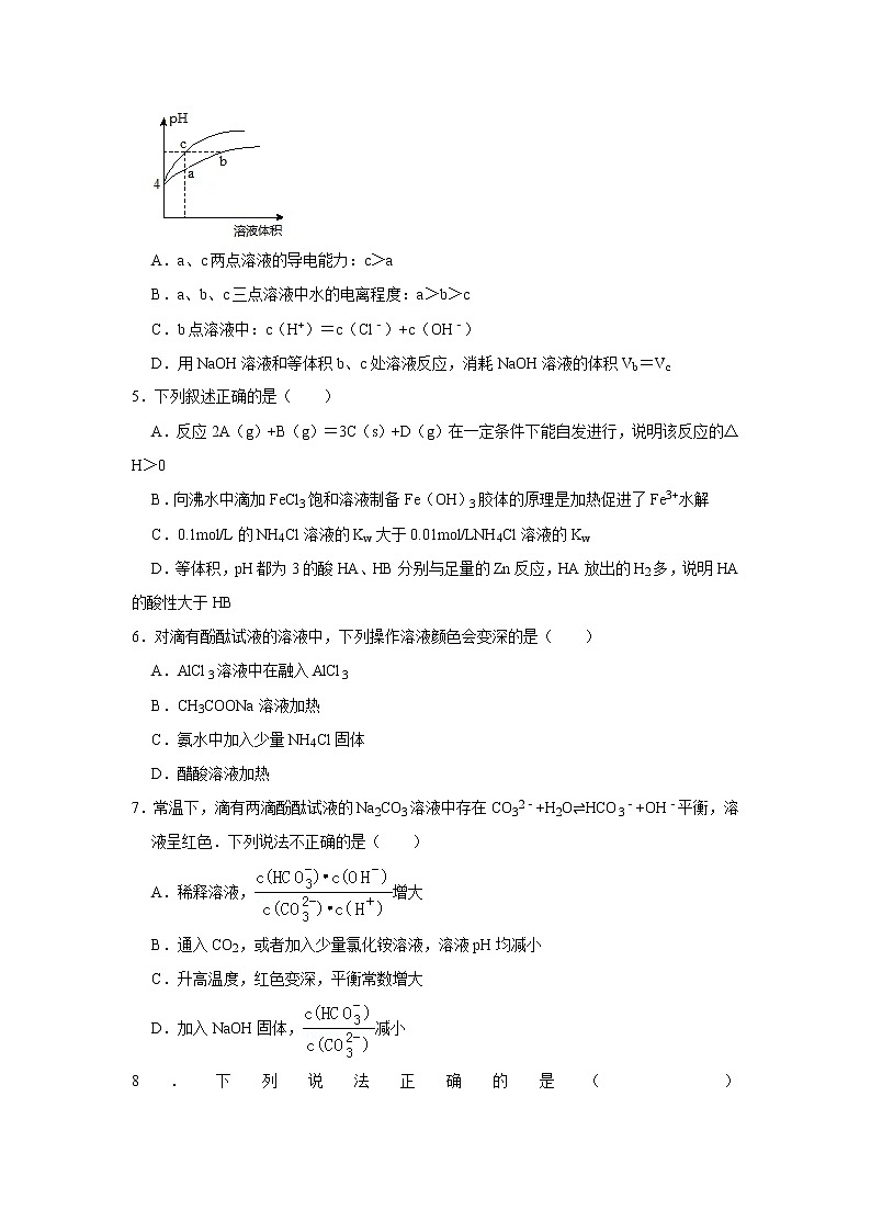 2020届高考化学二轮复习盐类的水解作业 (2) 练习02