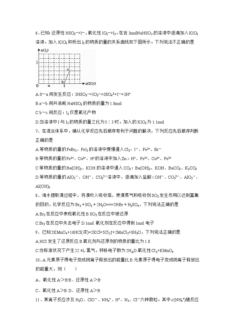 2020届高考化学二轮复习氧化还原反应作业 (2) 练习02