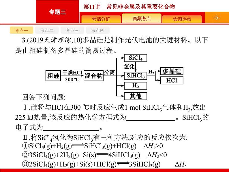 2020届高考化学二轮复习常见非金属及其重要化合物课件（101张）第5页