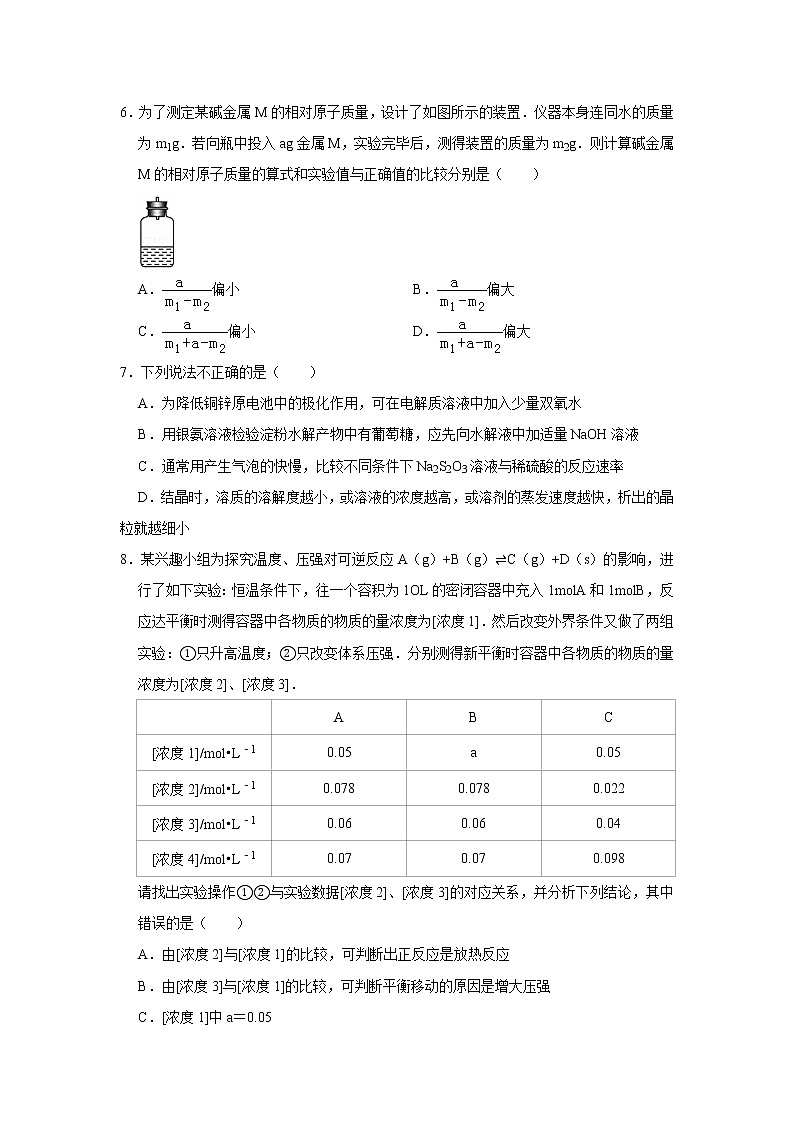 2020届高考化学二轮复习化学定量实验作业 练习02