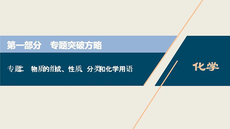 2020届二轮复习 物质的组成、性质、分类和化学用语 突破方略 课件（59张）（全国通用）01