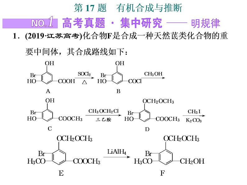 2020届二轮复习 有机合成与推断 课件（135张）（江苏专用）01