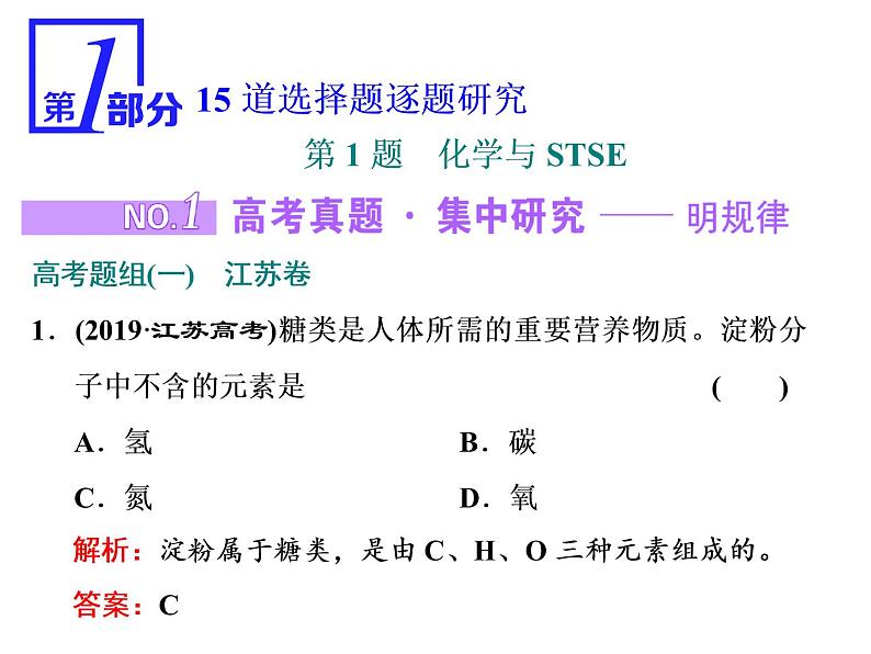 2020届二轮复习 化学与STSE 课件（51张）（江苏专用）01