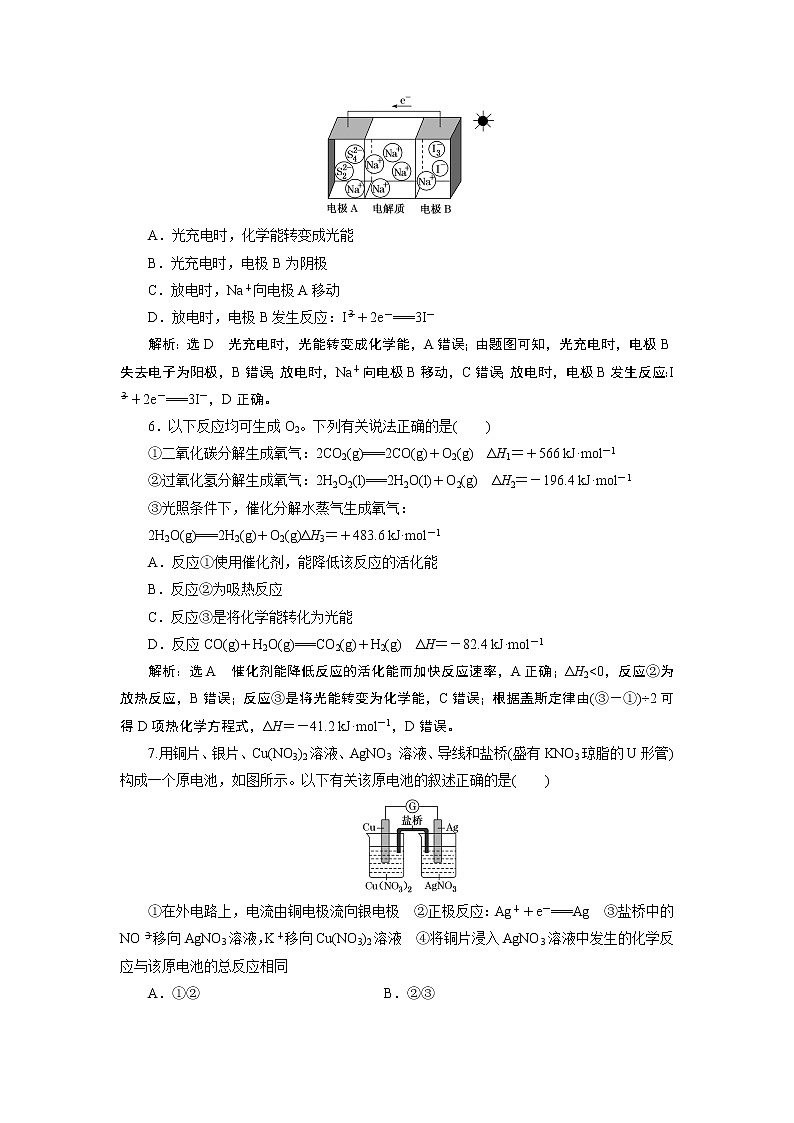 2020届二轮复习 化学反应与能量变化 作业（江苏专用） 练习03