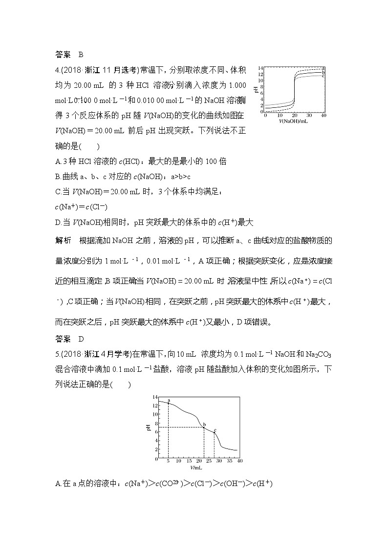 2020届二轮复习 盐类水解及其应用 学案（浙江专用）03
