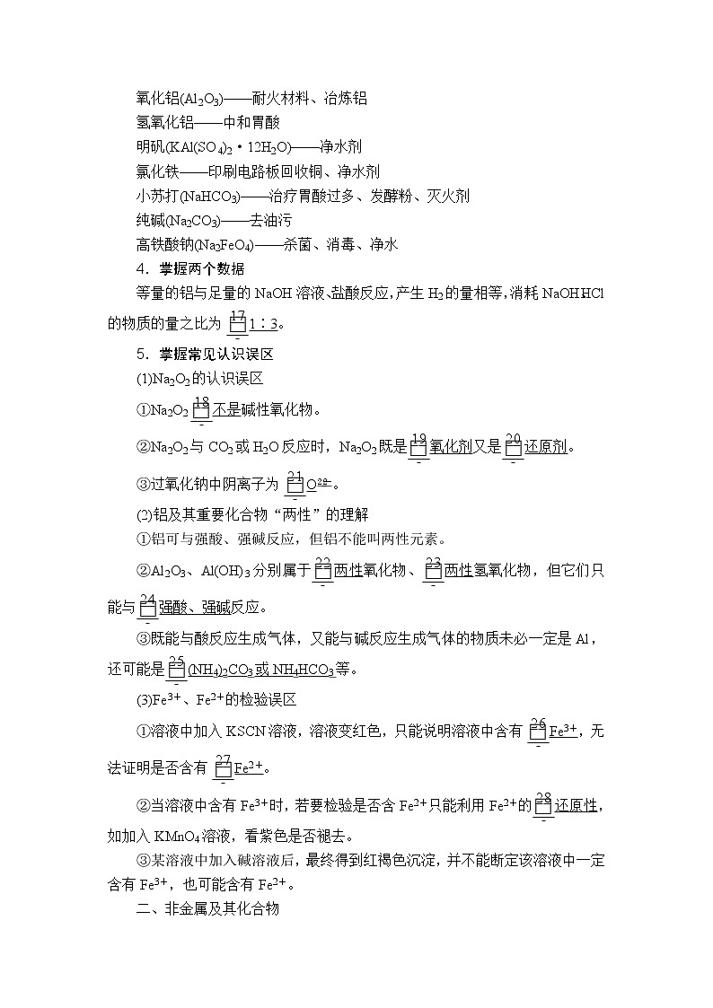 2020届二轮复习 元素及其化合物 学案（全国通用）02