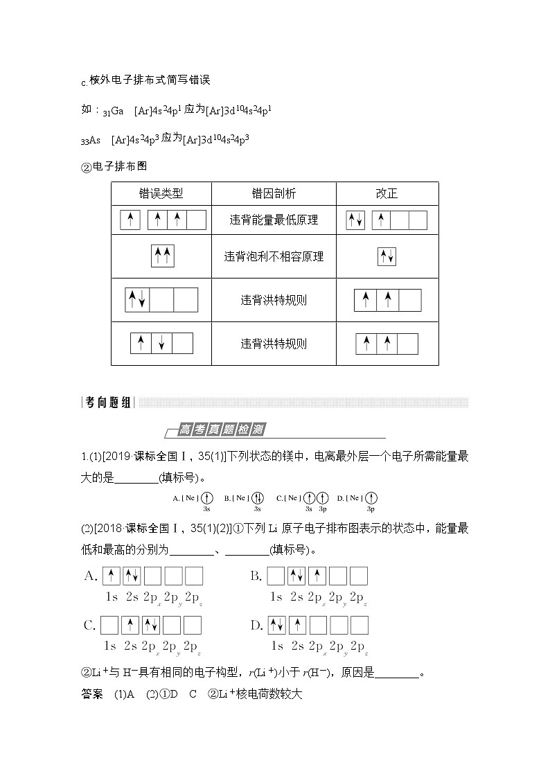 2020届二轮复习 原子结构与性质 学案（浙江专用）03