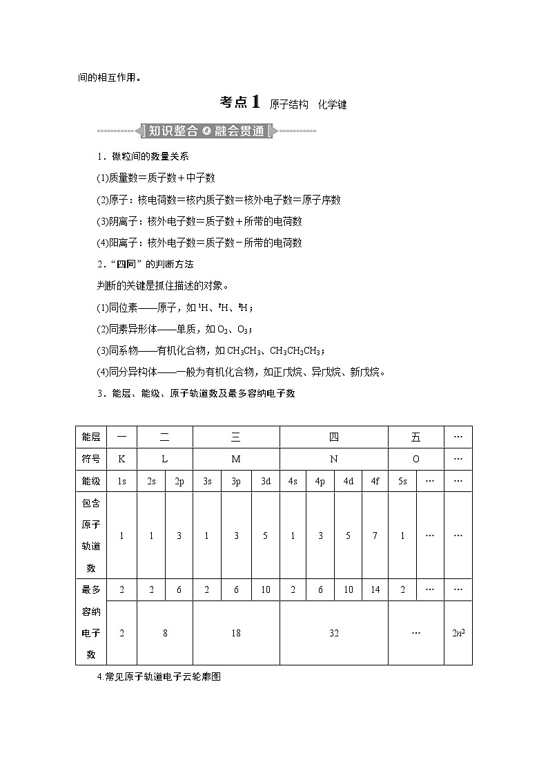 2020届二轮复习 物质结构与性质 元素周期律 学案（全国通用）02