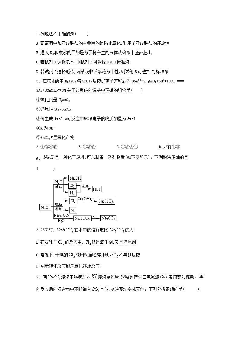 2020届二轮复习 常见无机物及其应用 作业（全国通用） 练习02