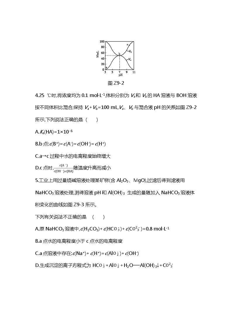 2020届二轮复习 电解质溶液 作业（全国通用） 练习02