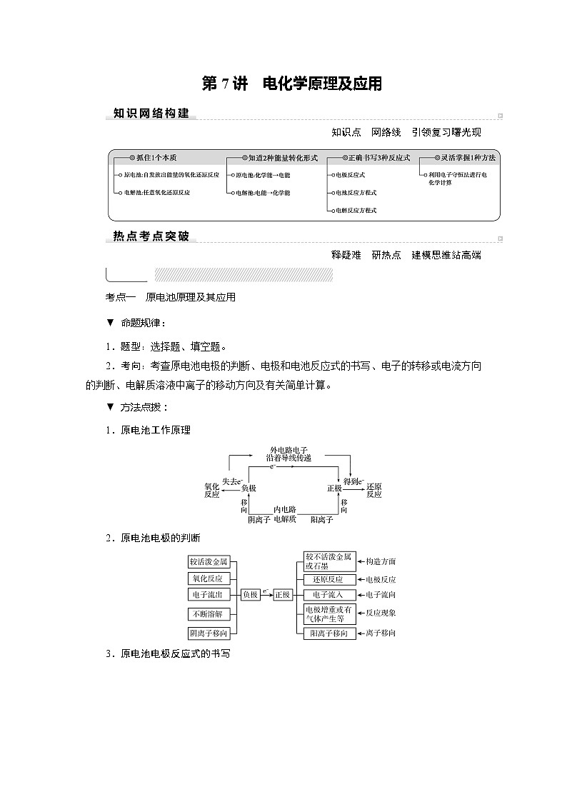 2020届二轮复习 电化学原理及应用 学案（全国通用）01