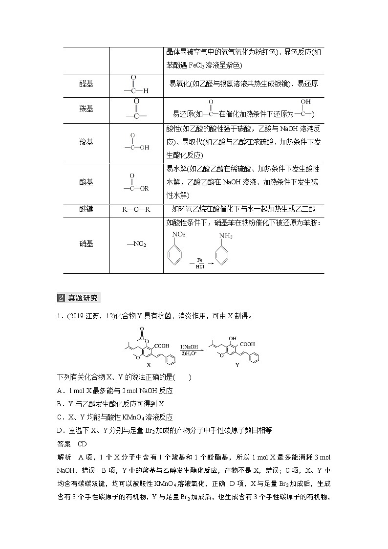 2020届二轮复习 常见有机物及其应用 学案（江苏专用）03