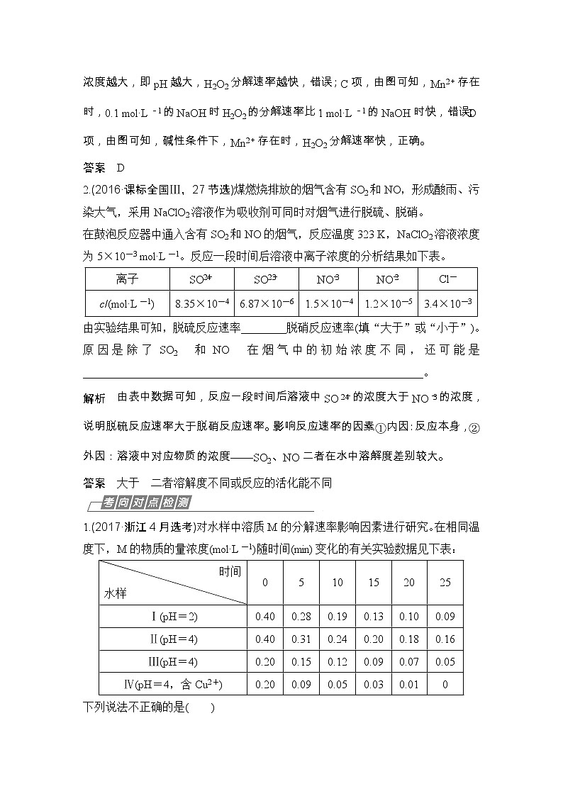 2020届二轮复习 化学反应速率 化学平衡 学案（全国通用）03