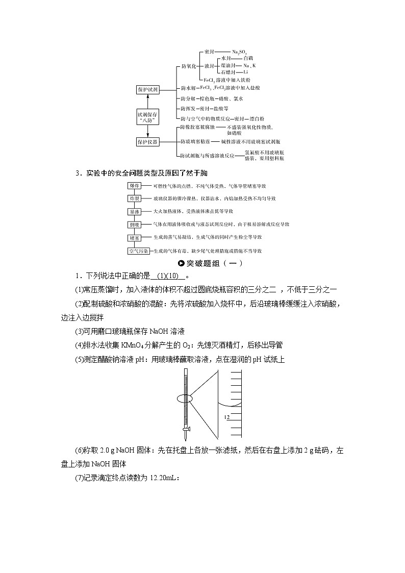 2020届二轮复习 化学实验基础 学案（全国通用）02