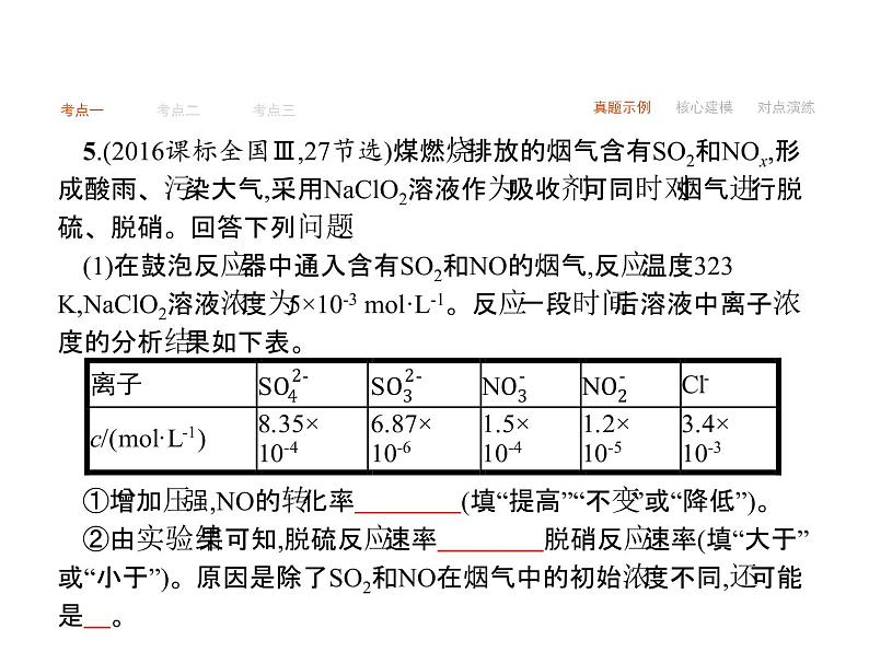 2019届高考化学二轮复习第7讲　化学反应速率与化学平衡课件（67张）06