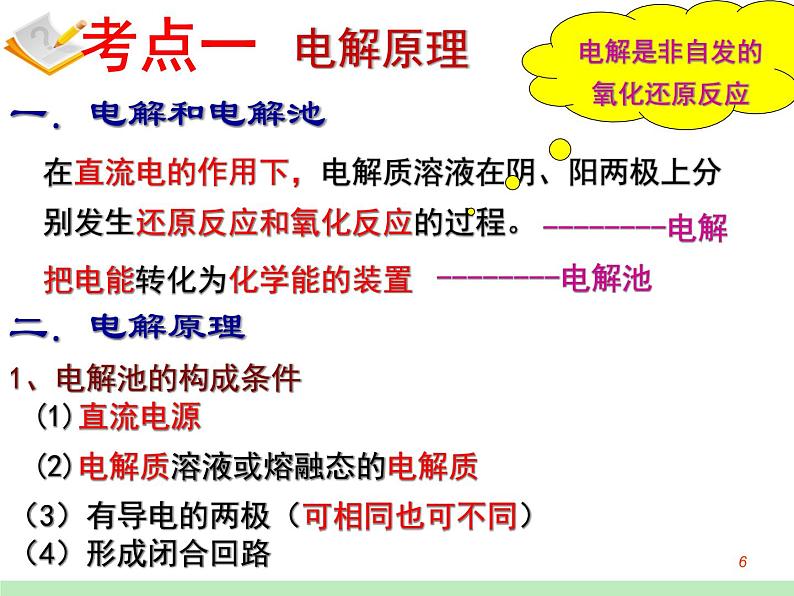 2019届高考化学二轮复习电解池课件(共52张PPT)06