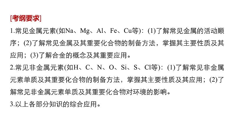 2019届高考化学二轮复习专题八元素及其化合物课件（141张）02