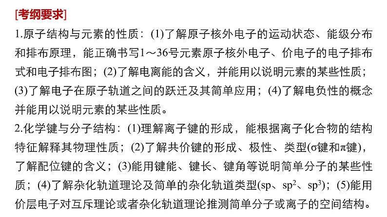 2019届高考化学二轮复习专题十二物质结构与性质——突破选考第35题课件（147张）02