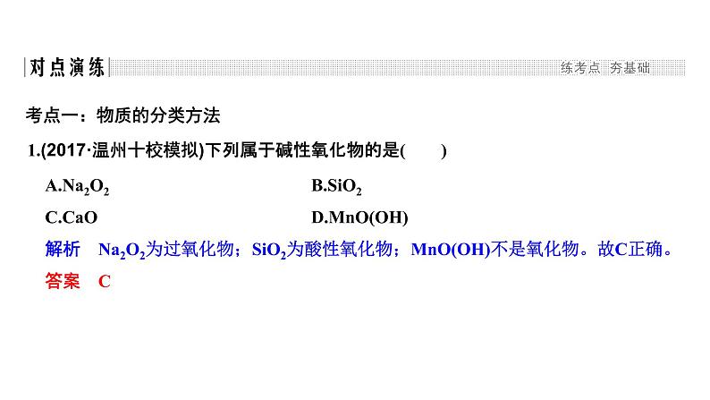 2019届高考化学二轮复习专题一物质的组成、分类及变化　化学用语课件（47张PPT）03