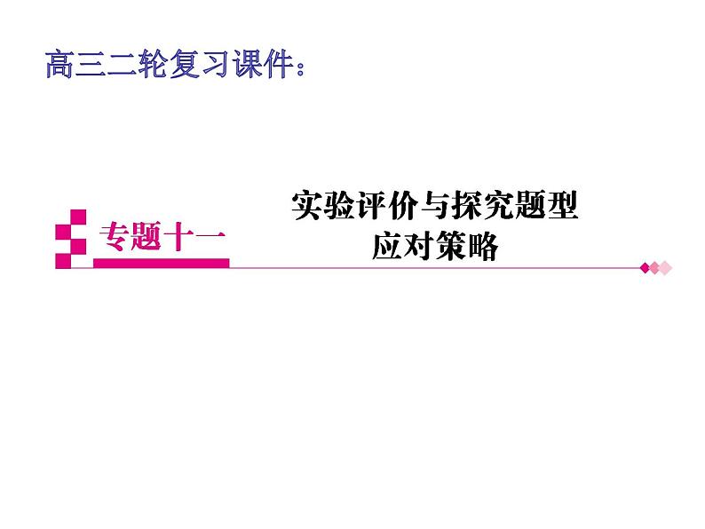 2019届二轮复习 实验评价与探究题型应对策略 课件（75张）（福建专用）01