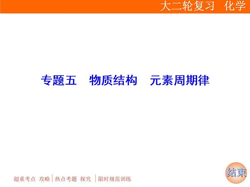 2019届二轮复习 物质结构 元素周期律 课件（47张）（全国通用） (1)01