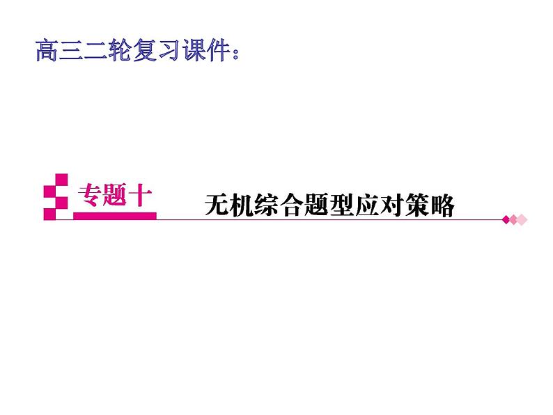 2019届二轮复习 无机综合题型应对策略 课件（64张）（福建专用）01